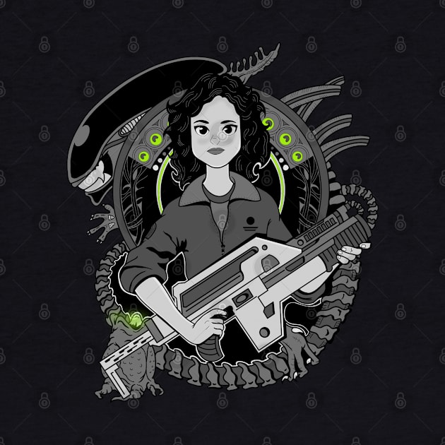 Ellen Ripley by Malakian Art